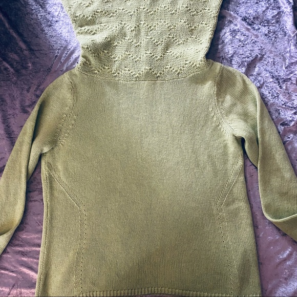 Chico's Pastel Green Cowl Neck Oversized Sweater - Picture 7 of 16